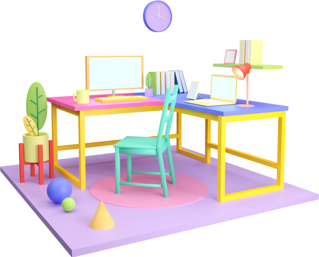 Fun 3D Designer's Desk